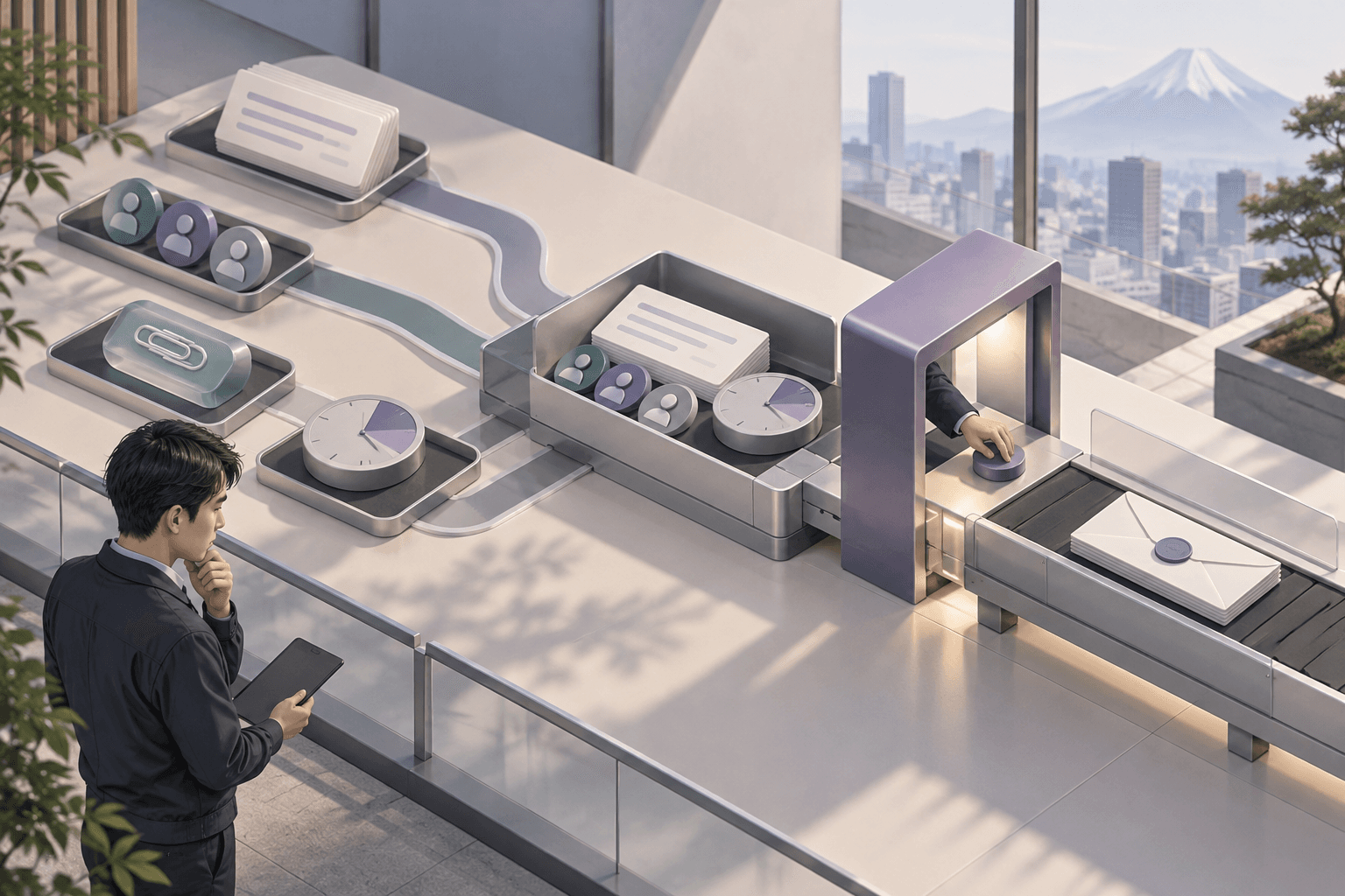 宛先・添付・送信時刻を本文から分ける、AIメールの「送信封筒」